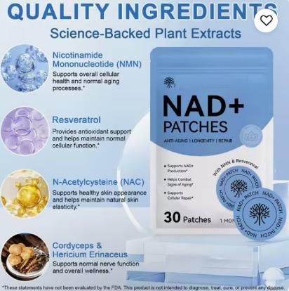 NAD Patches - Anti Aging (Pack of 2) 8pcs